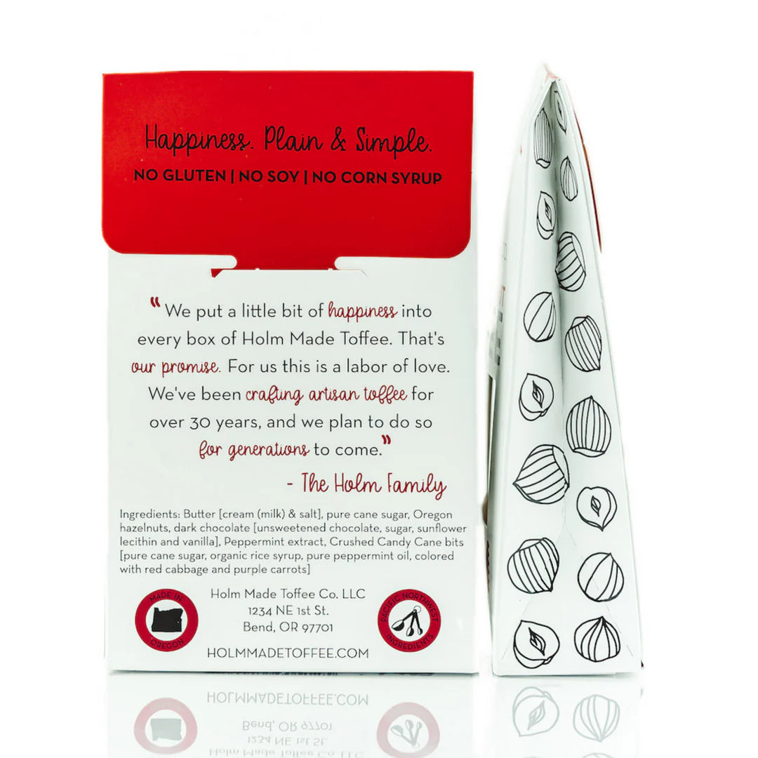 Holm Candy Cane Hazelnut Toffee